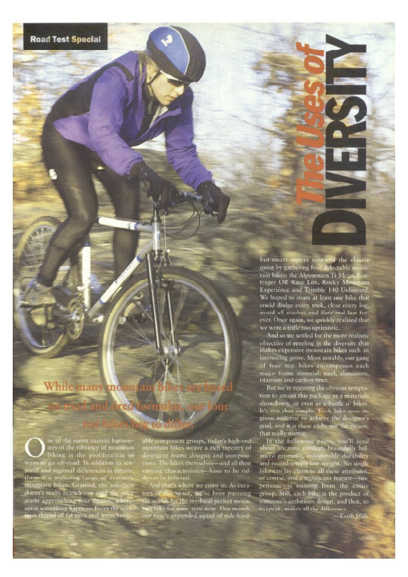 Bontrager 1992 catalog cover