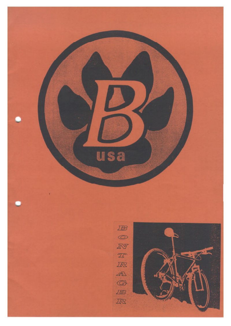Bontrager 1994 catalog cover
