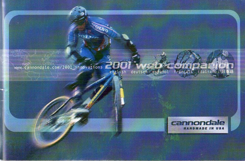 Cannondale 2001 catalog cover