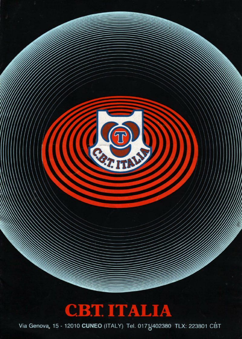 CBT Italia 1988 catalog cover