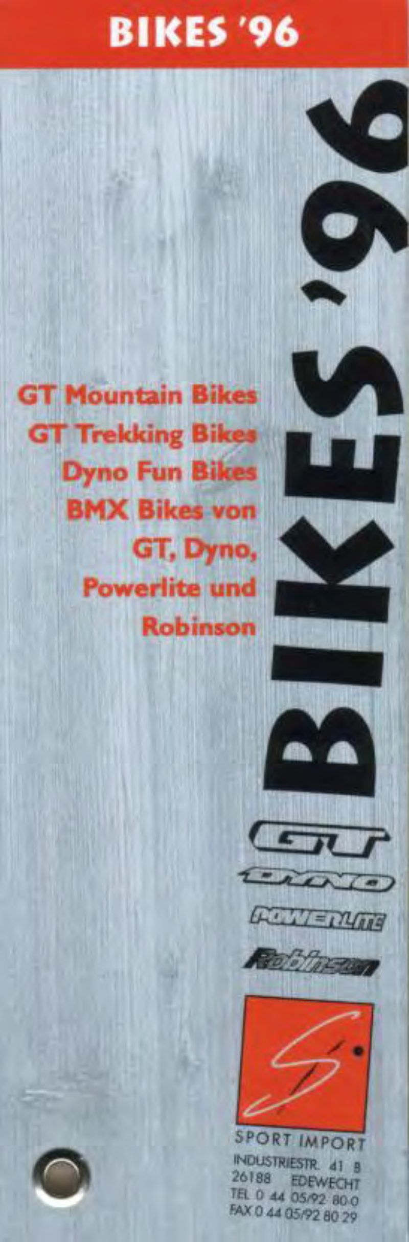 GT 1996 catalog cover