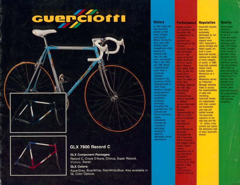 Guerciotti 1987 catalog cover