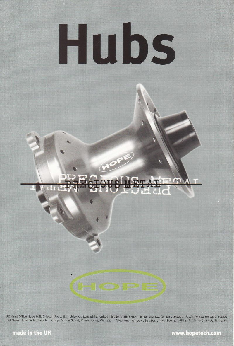 Hope 2001 catalog cover