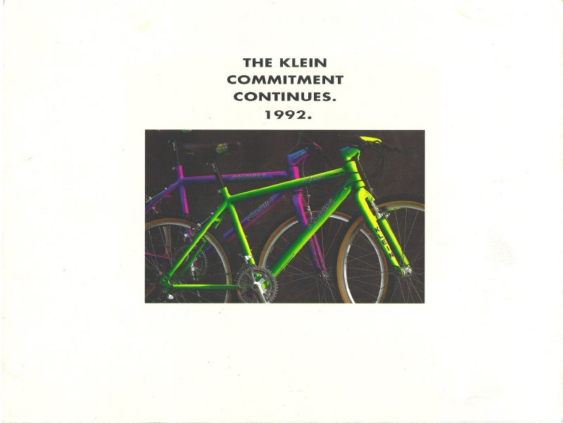 Klein 1992 catalog cover