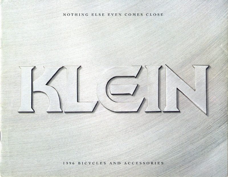 Klein 1996 catalog cover