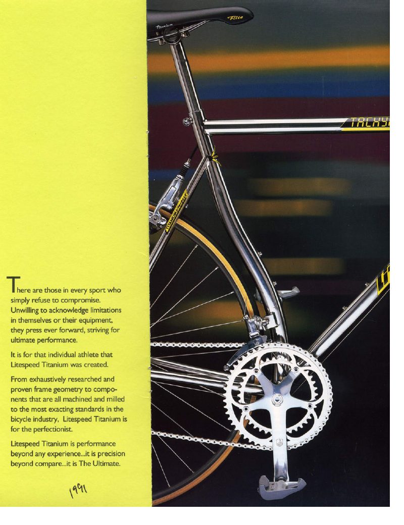 Litespeed 1991 catalog cover
