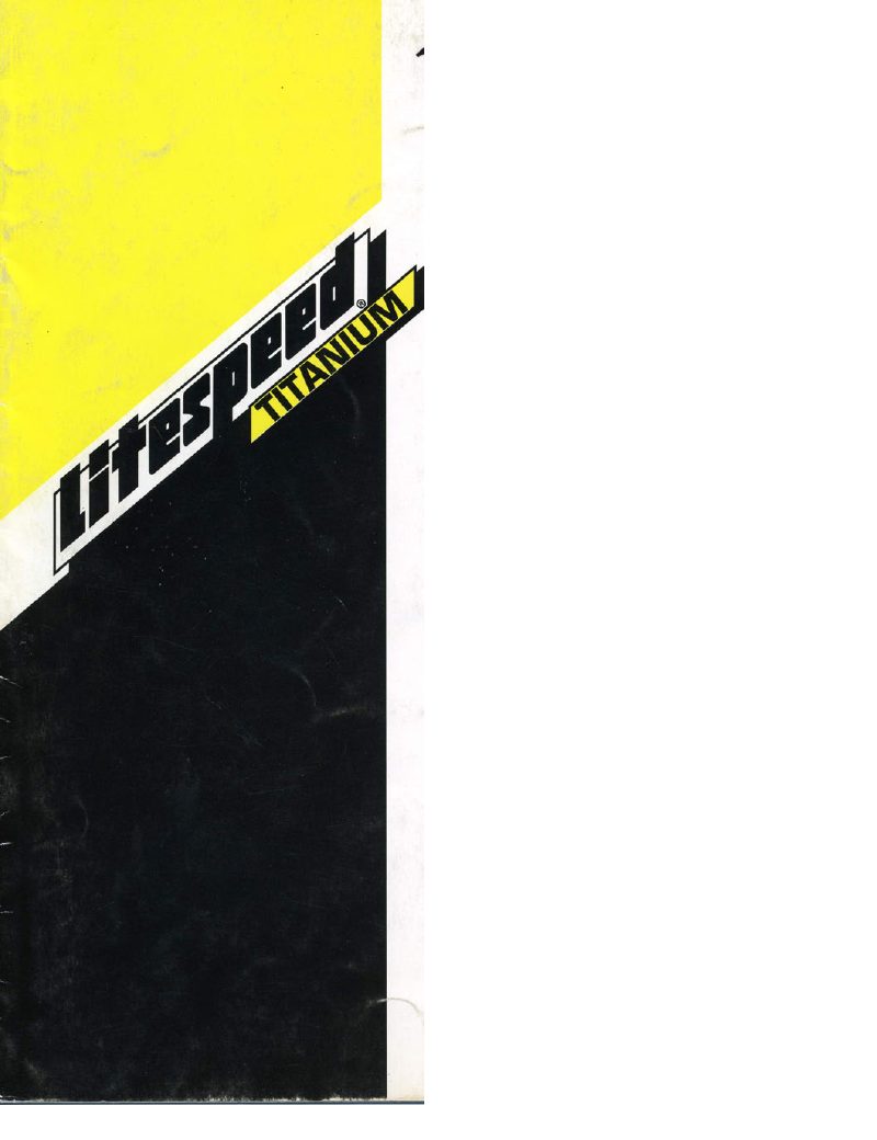 Litespeed 1993 catalog cover