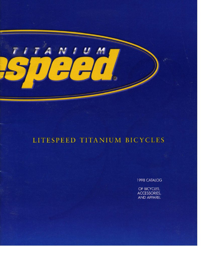 Litespeed 1998 catalog cover