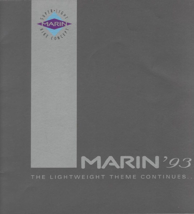 Marin 1993 catalog cover