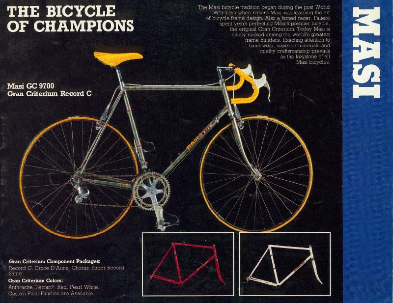 Masi 1988 catalog cover