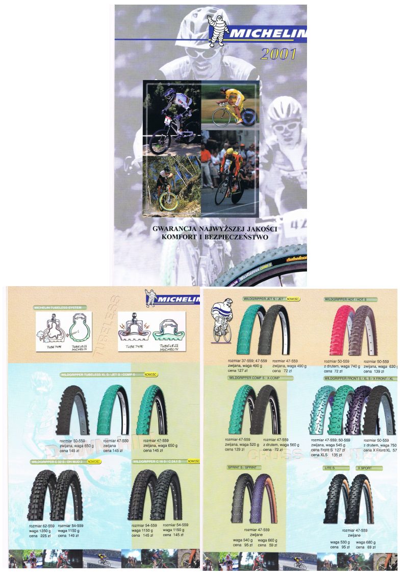 Michelin 2001 catalog cover
