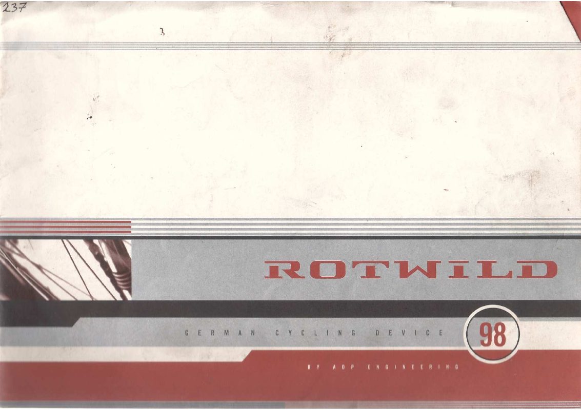 Rotwild 1998 catalog cover