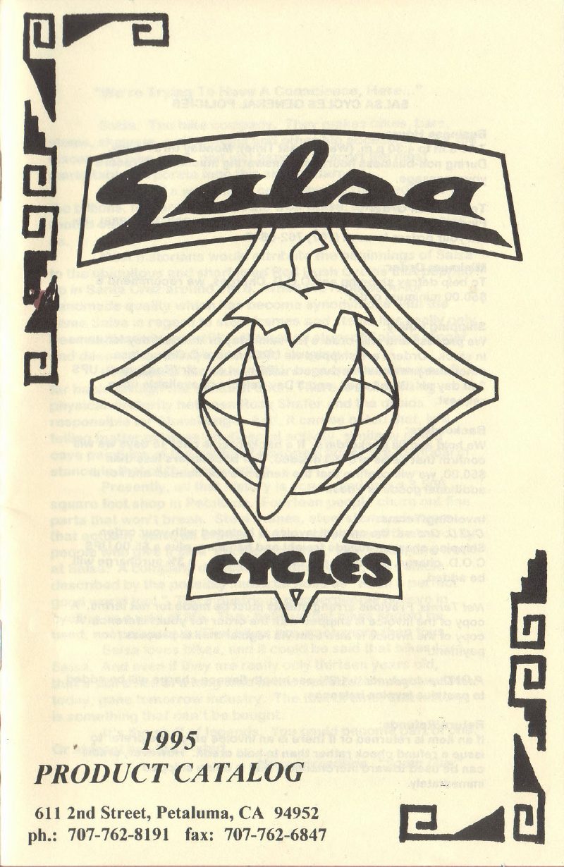 Salsa 1995 catalog cover