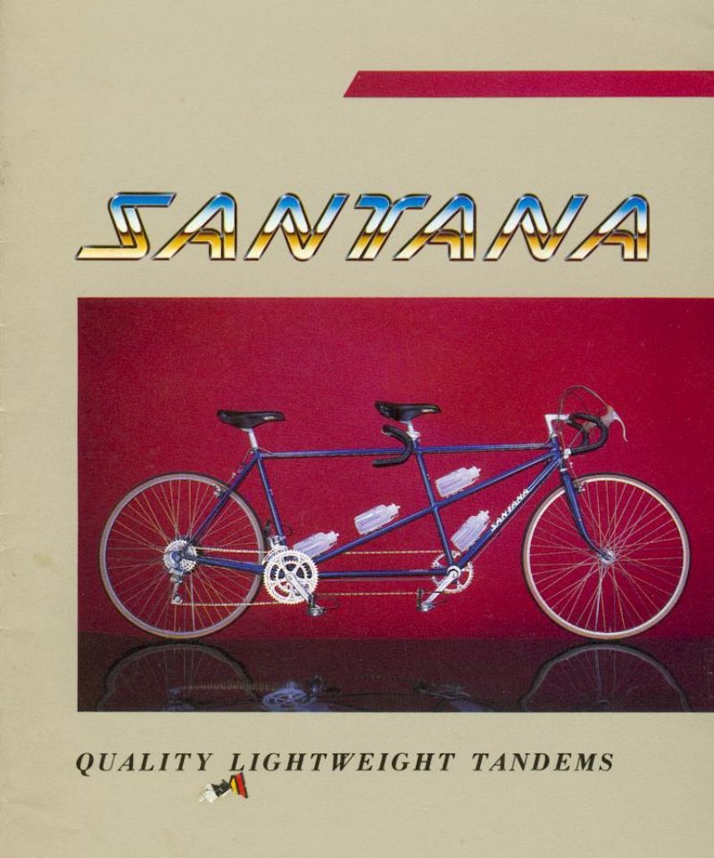Santana Tandems 1985 catalog cover