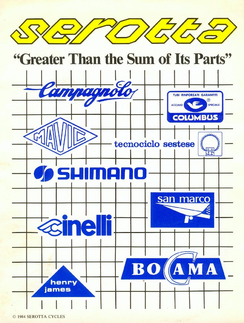 Serotta 1985 catalog cover