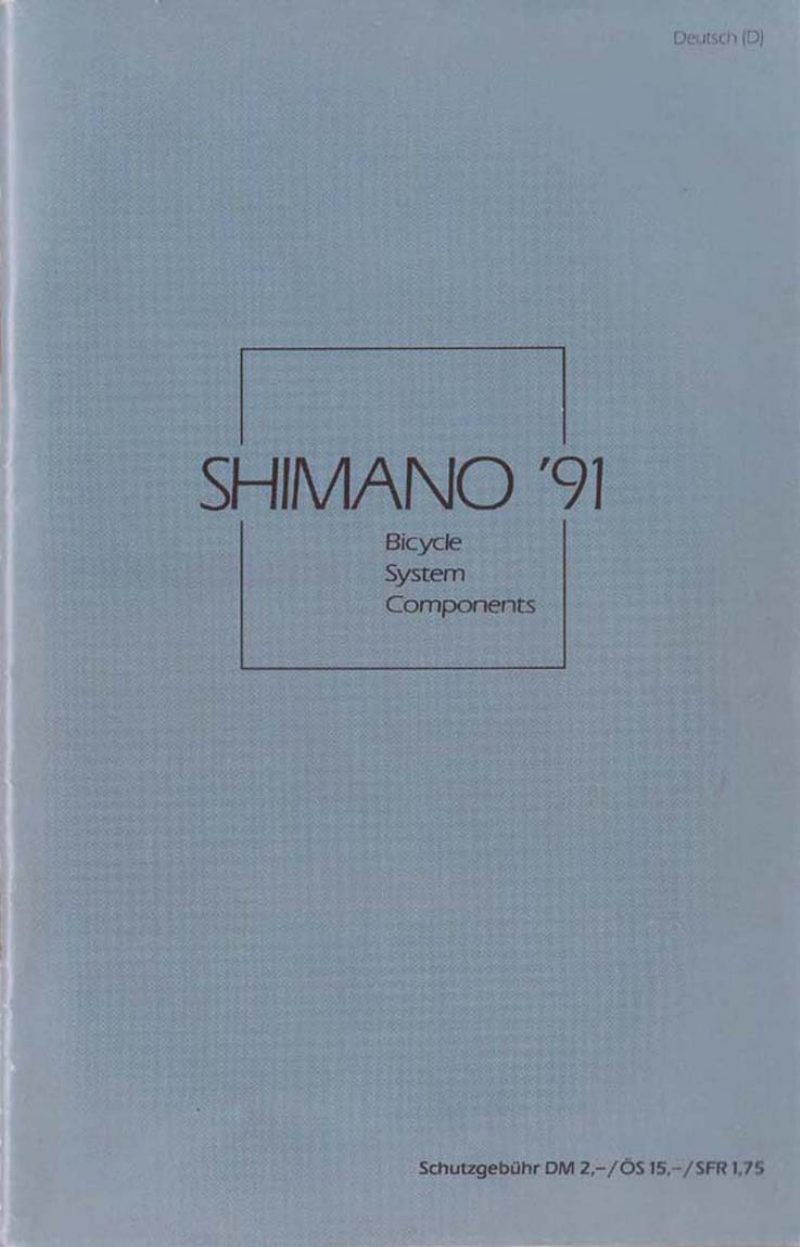 Shimano 1991 catalog cover