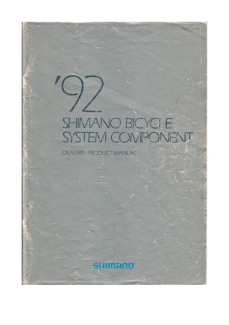 Shimano 1992 catalog cover