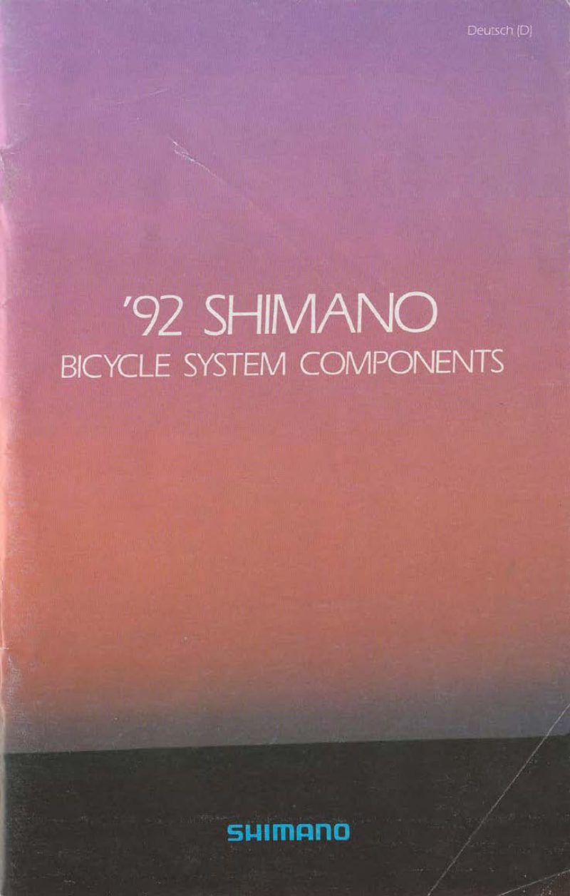 Shimano 1992 catalog cover
