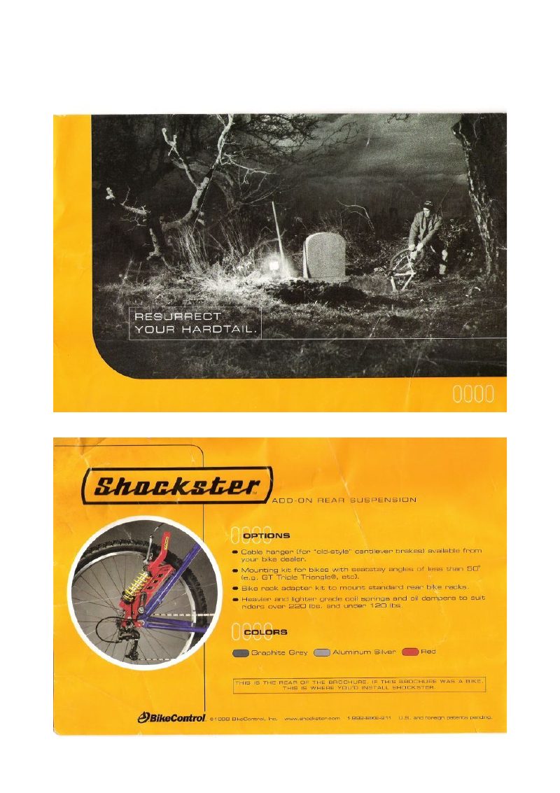 Shockster 1998 catalog cover