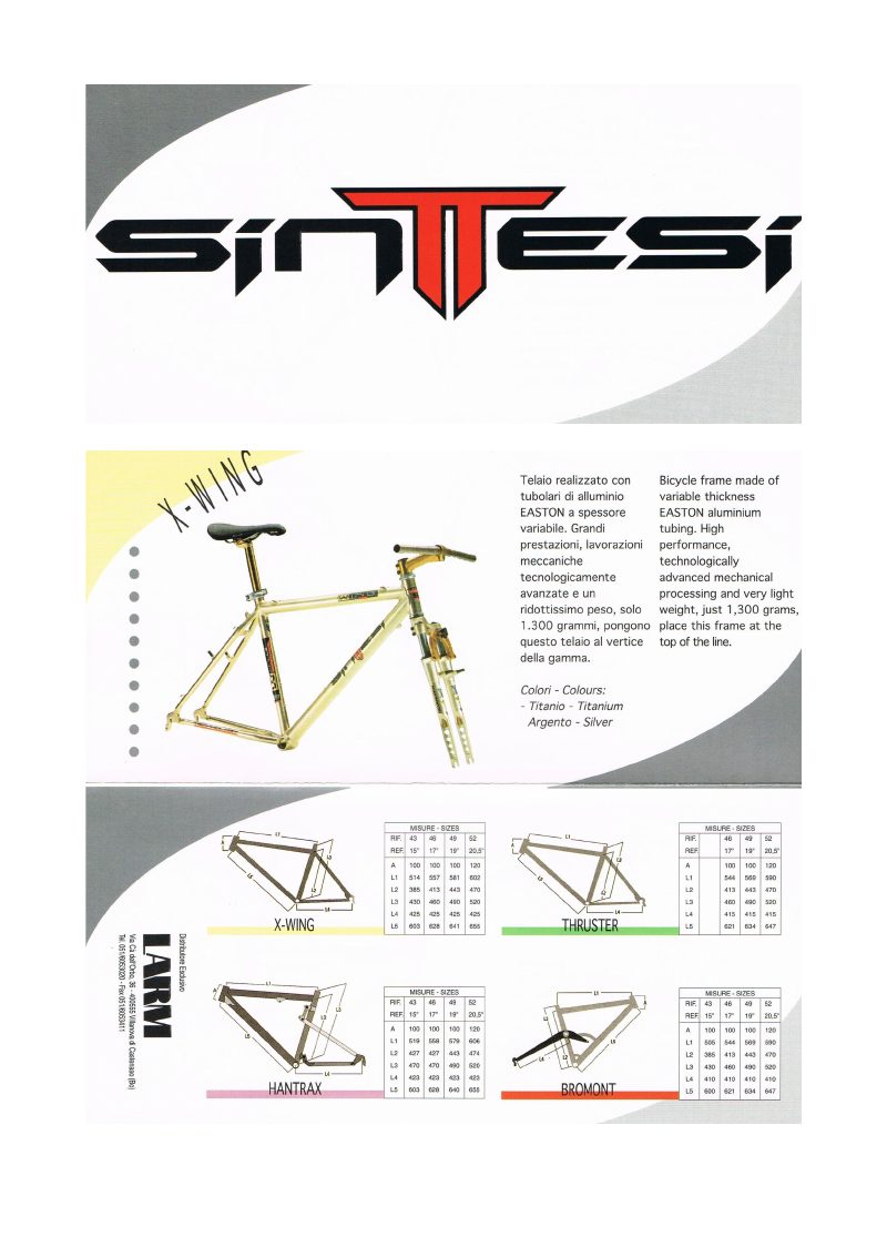 Sintesi 1996 catalog cover