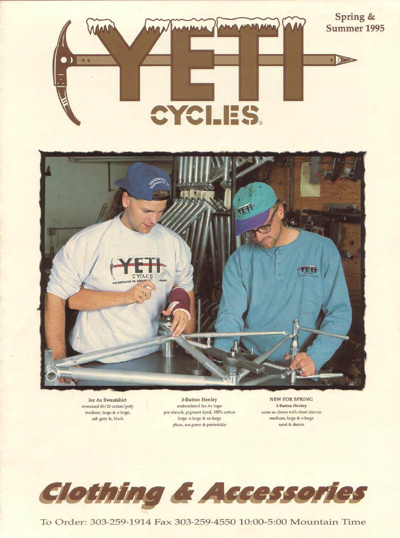 Yeti 1995 catalog cover